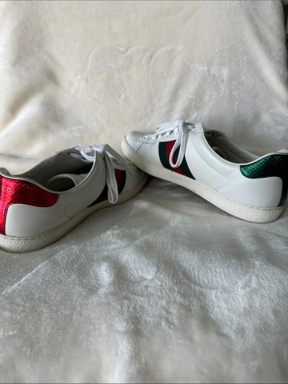 Gucci Men's New Ace Embroidered Low-Top Sneakers
